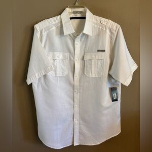 Sean John White Casual Button Down Shirt
